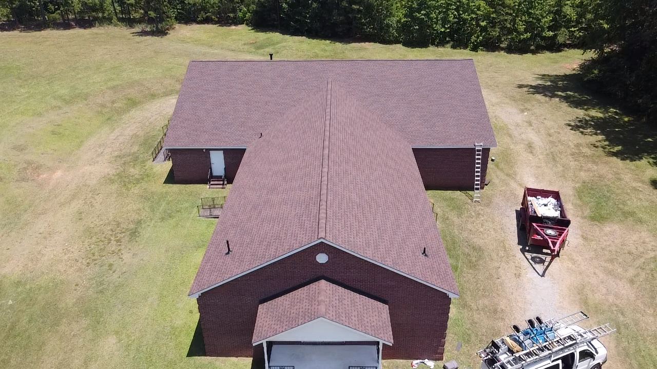 Large church roof aerial