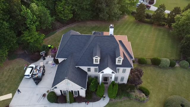 Luxury residential roof front