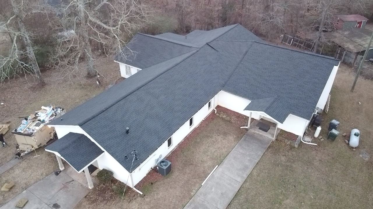 Residential black roof replacement